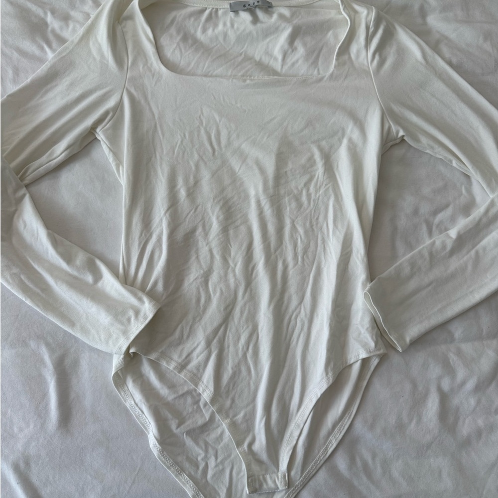 Gaze Classic White Long Sleeve Bodysuit